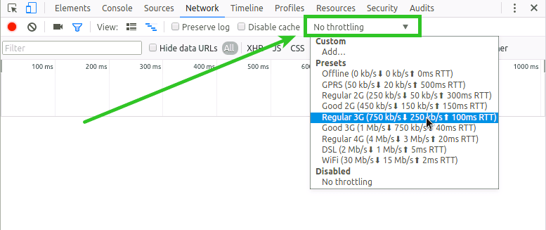 Disable Any Network Throttling